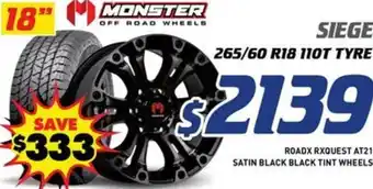 Bob Jane T-Marts Monster off road wheels siege offer