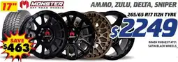 Bob Jane T-Marts Monster off road wheels ammo, zulu, delta, sniper offer