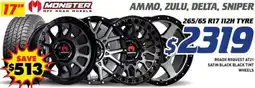 Bob Jane T-Marts Monster off road wheels ammo, zulu, delta, sniper offer