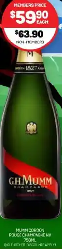 Harry Brown Mumm cordon rouge champagne nv offer