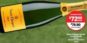 Harry Brown Veuve clicquot yellow champagne nv offer