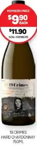 Harry Brown 19 crimes hard chardonnay offer
