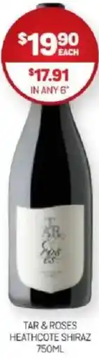 Harry Brown Tar & roses heathcote shiraz offer