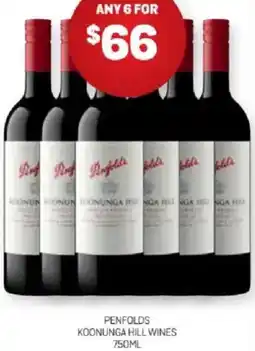 Harry Brown Penfolds koonunga hill wines offer