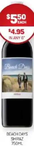 Harry Brown Beach days shiraz offer