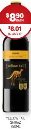 Harry Brown Yellow tail shiraz offer