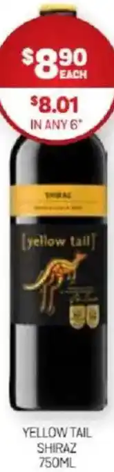 Harry Brown Yellow tail shiraz offer