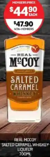 Harry Brown Real mccoy salted caramel whiskey liqueur offer