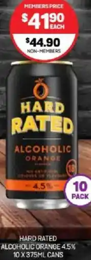 Harry Brown Hard rated alcoholic orange offer