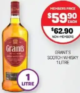 Harry Brown Grant's scotch whisky offer