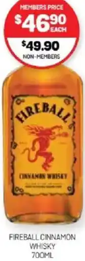 Harry Brown Fireball cinnamon whisky offer