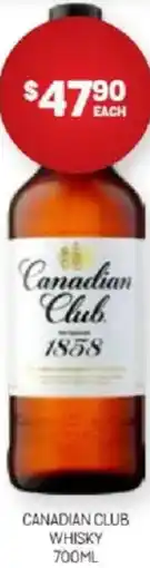 Harry Brown Canadian club whisky offer