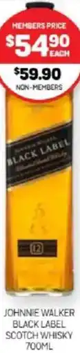 Harry Brown Johnnie walker black label scotch whisky offer