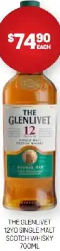 Harry Brown The glenlivet 12yo single malt scotch whisky 700ml offer