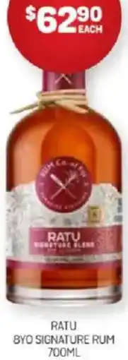 Harry Brown Ratu byo signature rum offer