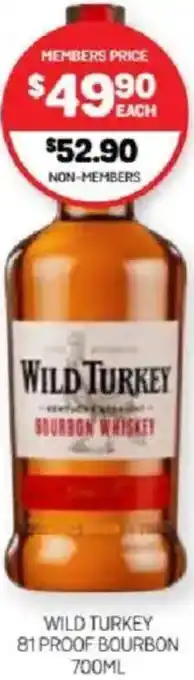 Harry Brown Wild turkey 81 proof bourbon offer
