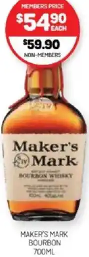 Harry Brown Maker's mark bourbon offer