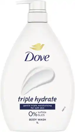 IGA Dove Body Wash 1 Litre Selected Varieties offer
