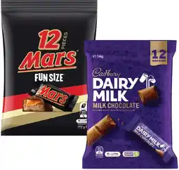 IGA Cadbury Share Pack 120‑180g, Mars or M&M’s Fun Size Pack 132‑192g Selected Varieties offer