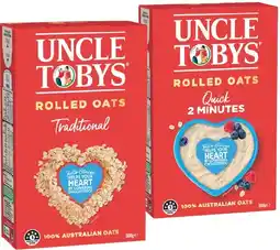 IGA Uncle Tobys Traditional or Quick Rolled Oats 500g offer