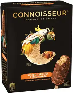 IGA Connoisseur Gourmet Ice Cream 4 Pack Selected Varieties offer
