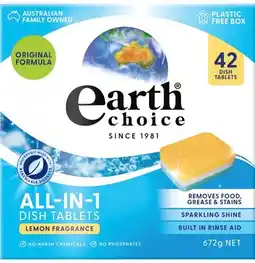 IGA Earth Choice All in 1 Dish Tablets 42 Pack offer