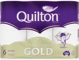 IGA Quilton Gold Toilet Tissue 4 Ply 6 Pack offer