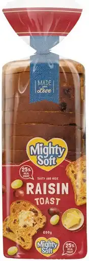 IGA Mighty Soft Raisin Toast 600g offer