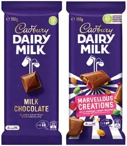 IGA Cadbury Chocolate Block 150‑190g Selected Varieties offer