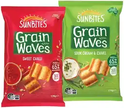IGA Sunbites Grain Waves Wholegrain Chips 170g Selected Varieties offer