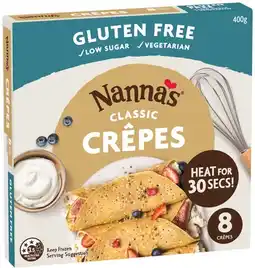 IGA Nanna’s Gluten Free Classic Crepes 400g offer