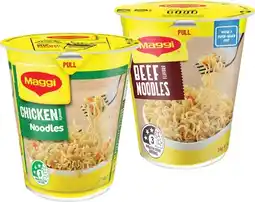 IGA Maggi Cup Noodles 58‑65g Selected Varieties offer