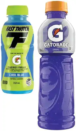 IGA Gatorade Fast Twitch 350mL or Gatorade 600mL Selected Varieties offer