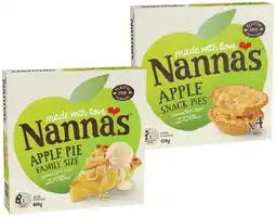 IGA Nanna’s Fruit Pie Family Size 600g or Snack Pies 450g Selected Varieties offer