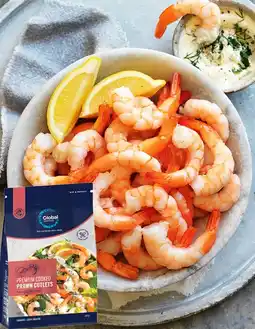 IGA Global Seafoods Cooked Prawn Cutlets Tail On 500g offer
