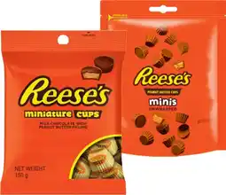 IGA Reese’s Miniature Cups 120‑150g or Minis Unwrapped 120g Selected Varieties offer