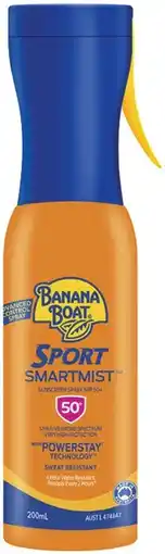IGA Banana Boat Sport SmartMist Sunscreen Spray SPF50+ 200mL offer