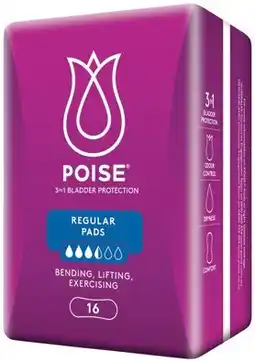 IGA Poise Pads 8‑16 Pack Selected Varieties offer