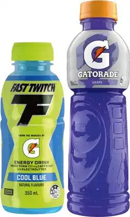 IGA Gatorade, G‑Active Electrolyte Water 600mL or Fast Twitch 350mL Selected Varieties offer