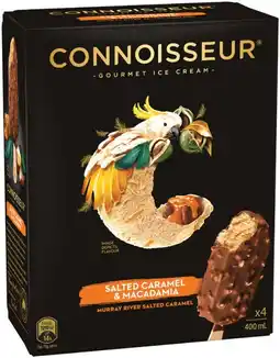 IGA Connoisseur Gourmet Ice Cream 4 Pack or Mini 6 Pack Selected Varieties offer