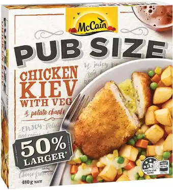 McCain Pub Size Frozen Meal 480-550g Selected Varieties