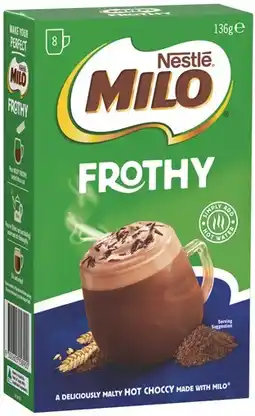 IGA Nestlé Milo Frothy Sachets 8 Pack offer