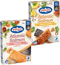 IGA Birds Eye Atlantic Salmon Skin On 250g Selected Varieties offer