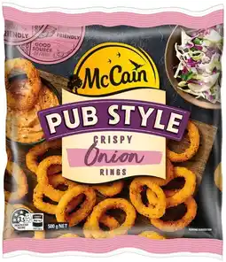 IGA McCain Pub Style Crispy Onion Rings 500g offer