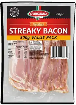 IGA D’Orsogna Premium Streaky Bacon 500g offer