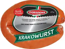 IGA D’Orsogna Krakowurst 375g offer
