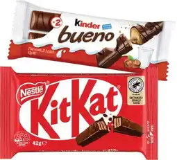 IGA Nestlé Medium Bars 35‑50g or Kinder Bueno 39‑43g Selected Varieties offer