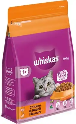 IGA Whiskas Dry Cat Food 800g Selected Varieties offer