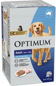IGA Optimum Wet Dog Food 6x100g Selected Varieties offer