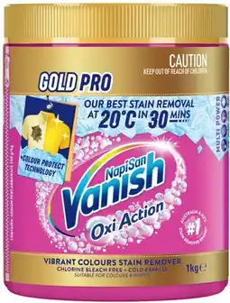 IGA Vanish NapiSan Gold Pro Oxi Action Stain Remover 1kg Selected Varieties offer